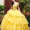 Quinceañera Off Shoulder Tiered Quinceanera Dress By Mary's Bridal MQ2085