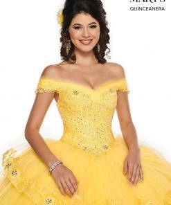 Quinceañera Off Shoulder Tiered Quinceanera Dress By Mary's Bridal MQ2085