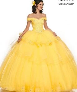 Quinceañera Off Shoulder Tiered Quinceanera Dress By Mary's Bridal MQ2085