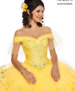 Quinceañera Off Shoulder Tiered Quinceanera Dress By Mary's Bridal MQ2085