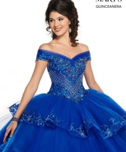 Quinceañera Off Shoulder Tiered Quinceanera Dress By Mary's Bridal MQ2085