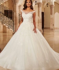 Mary's Bridal Ball Gowns Collection Off Shoulder Wedding Ball Gown By Mary's Bridal MB6097