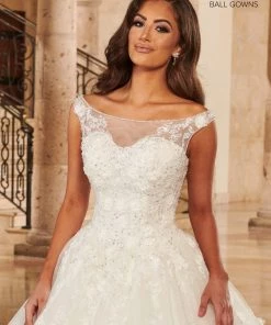 Mary's Bridal Ball Gowns Collection Off Shoulder Wedding Ball Gown By Mary's Bridal MB6097