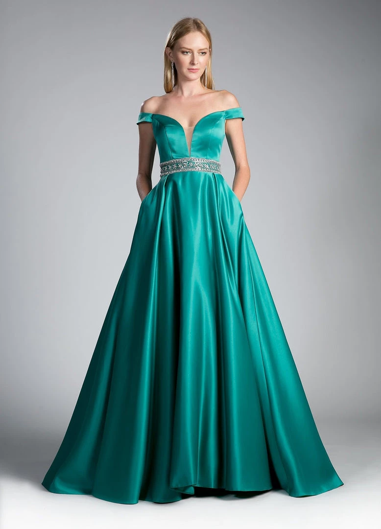 Prom Off The Shoulder Satin Ball Gown By Cinderella Divine 13288 6 Prom Off The Shoulder Satin Ball Gown By Cinderella Divine 13288