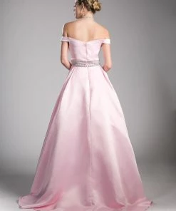 Prom Off The Shoulder Satin Ball Gown By Cinderella Divine 13288 7 Prom Off The Shoulder Satin Ball Gown By Cinderella Divine 13288