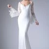 Prom Off Shoulder Dress With Lace Bell Sleeves By Cinderella Divine 71272