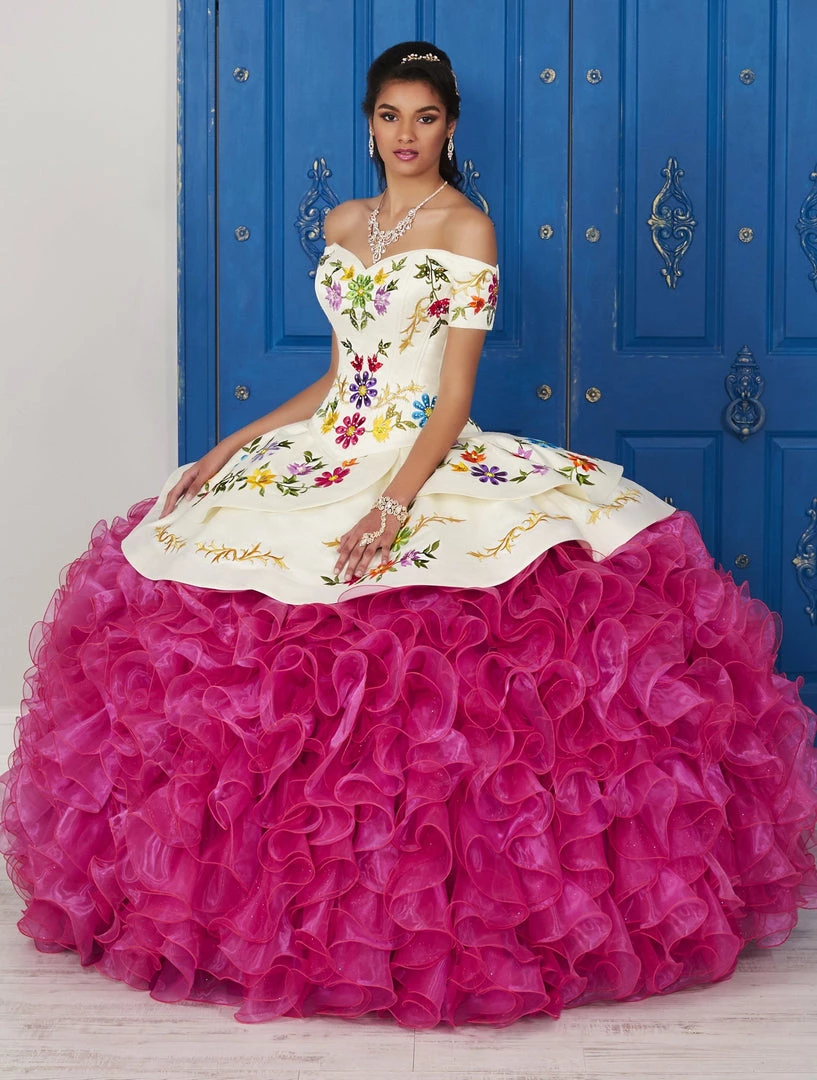 LA Glitter By House Of Wu Off Shoulder Floral Charro Dress By House Of Wu LA Glitter 24033 Quinceañera 6 LA Glitter By House Of Wu Off Shoulder Floral Charro Dress By House Of Wu LA Glitter 24033 Quinceañera