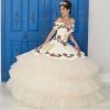 LA Glitter By House Of Wu Quinceañera Off Shoulder Floral Charro Dress By House Of Wu LA Glitter 24035