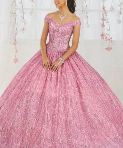 House Of Wu Fiesta Gowns Off The Shoulder Glitter Quinceanera Dress By Fiesta Gowns 56365