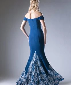 Prom Embroidered Off Shoulder Gown By Cinderella Divine 1606