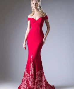 Prom Embroidered Off Shoulder Gown By Cinderella Divine 1606 18 Prom Embroidered Off Shoulder Gown By Cinderella Divine 1606