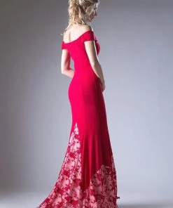 Prom Embroidered Off Shoulder Gown By Cinderella Divine 1606 19 Prom Embroidered Off Shoulder Gown By Cinderella Divine 1606