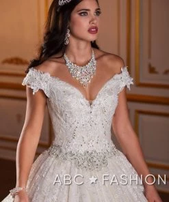 Quinceañera Off The Shoulder Lace Quinceanera Dress By House Of Wu 26926