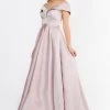 Off The Shoulder Long Shimmer Dress By Poly USA 8460