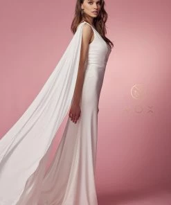 One Shoulder Mermaid Gown By Nox Anabel E475 Prom
