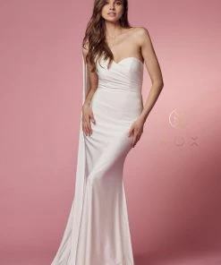 One Shoulder Mermaid Gown By Nox Anabel E475 Prom