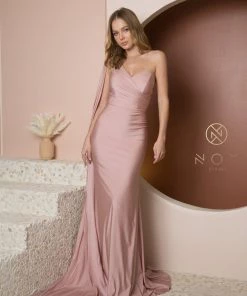 One Shoulder Mermaid Gown By Nox Anabel E475 Prom