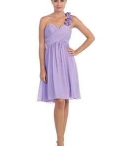 One Shoulder Ruched Short Dress With Corset Back By Star Box 6031-1 18 One Shoulder Ruched Short Dress With Corset Back By Star Box 6031-1