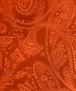 Vesuvio Napoli Men Orange Paisley Bow Ties With Matching Pocket Squares