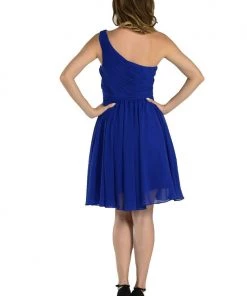 Orange Short One Shoulder Ruched Dress By Poly USA 17 Orange Short One Shoulder Ruched Dress By Poly USA