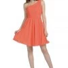 Orange Short One Shoulder Ruched Dress By Poly USA 1 Orange Short One Shoulder Ruched Dress By Poly USA