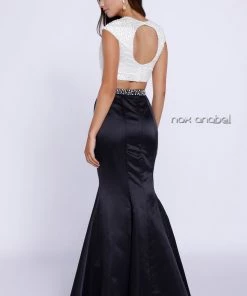 Prom Beaded Cap Sleeve Crop Top Mermaid Dress By Nox Anabel 8227 12 Prom Beaded Cap Sleeve Crop Top Mermaid Dress By Nox Anabel 8227