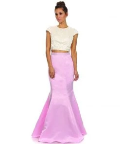 Prom Beaded Cap Sleeve Crop Top Mermaid Dress By Nox Anabel 8227 16 Prom Beaded Cap Sleeve Crop Top Mermaid Dress By Nox Anabel 8227
