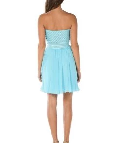 Pink Short Strapless Dress With Sequined Top By Poly USA Prom 17 Pink Short Strapless Dress With Sequined Top By Poly USA Prom