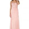 Pink Strapless Sweetheart Gown With Sequined Top By Poly USA