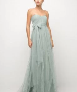 Pleated Long Convertible Tulle Dress By Cinderella Divine ET322