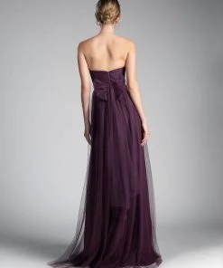 Prom Pleated Long Convertible Tulle Dress By Cinderella Divine ET322