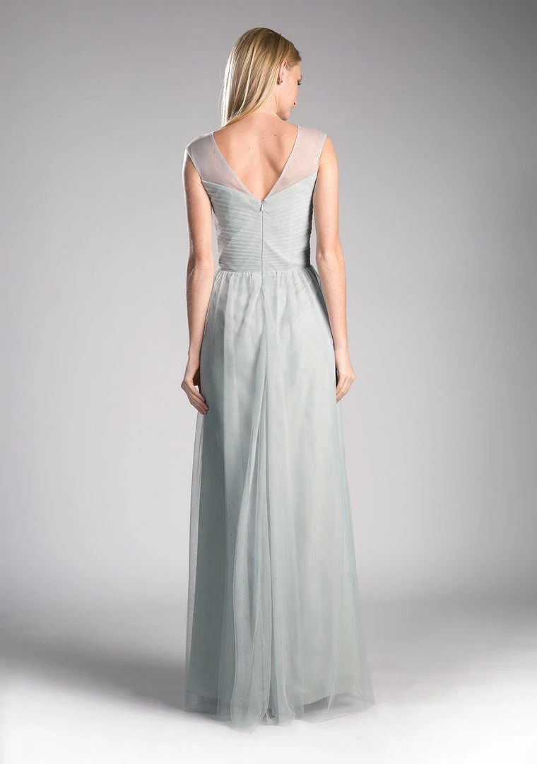 Prom Pleated Long Sleeveless Navy Dress By Cinderella Divine ET320 17 Prom Pleated Long Sleeveless Navy Dress By Cinderella Divine ET320