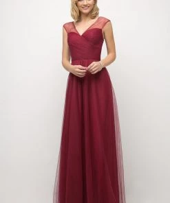 Prom Pleated Long Sleeveless Navy Dress By Cinderella Divine ET320 21 Prom Pleated Long Sleeveless Navy Dress By Cinderella Divine ET320