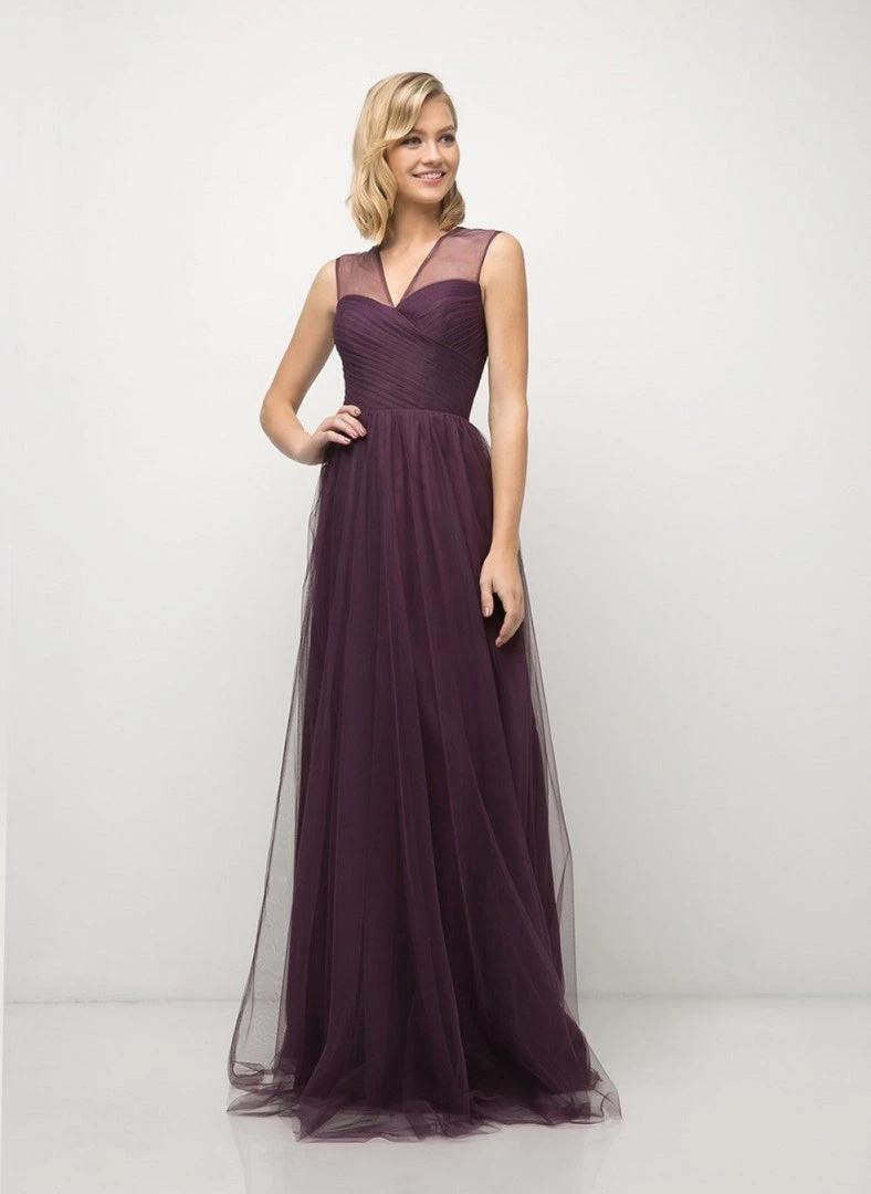 Prom Pleated Long Sleeveless Navy Dress By Cinderella Divine ET320 6 Prom Pleated Long Sleeveless Navy Dress By Cinderella Divine ET320