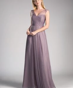 Prom Pleated Long Sleeveless Navy Dress By Cinderella Divine ET320 28 Prom Pleated Long Sleeveless Navy Dress By Cinderella Divine ET320