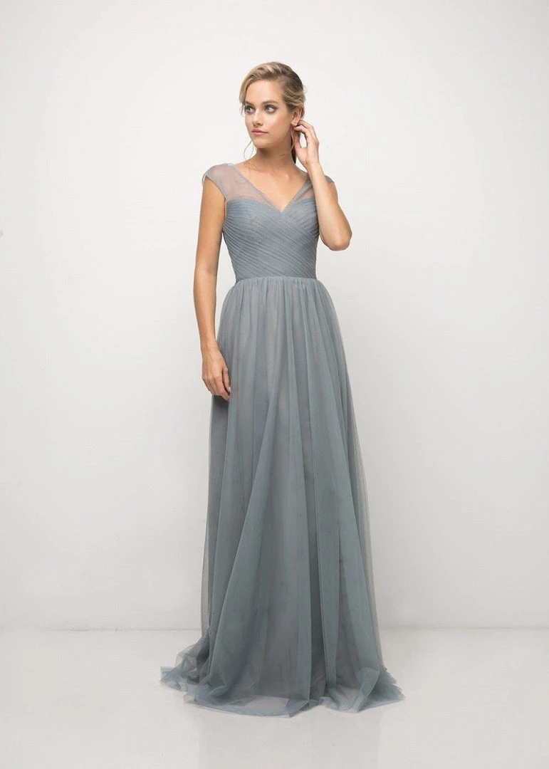 Prom Pleated Long Sleeveless Navy Dress By Cinderella Divine ET320 10 Prom Pleated Long Sleeveless Navy Dress By Cinderella Divine ET320