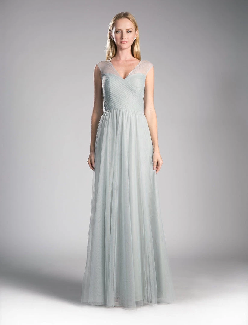 Prom Pleated Long Sleeveless Navy Dress By Cinderella Divine ET320 16 Prom Pleated Long Sleeveless Navy Dress By Cinderella Divine ET320