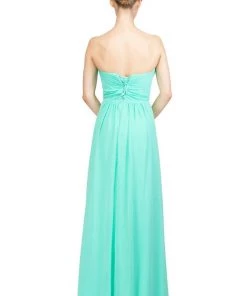 Starbox Pleated Long Strapless Sweetheart Dress With Corset Back By Star Box 6414