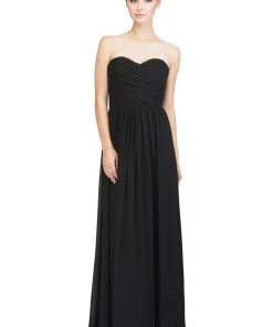 Starbox Pleated Long Strapless Sweetheart Dress With Corset Back By Star Box 6414