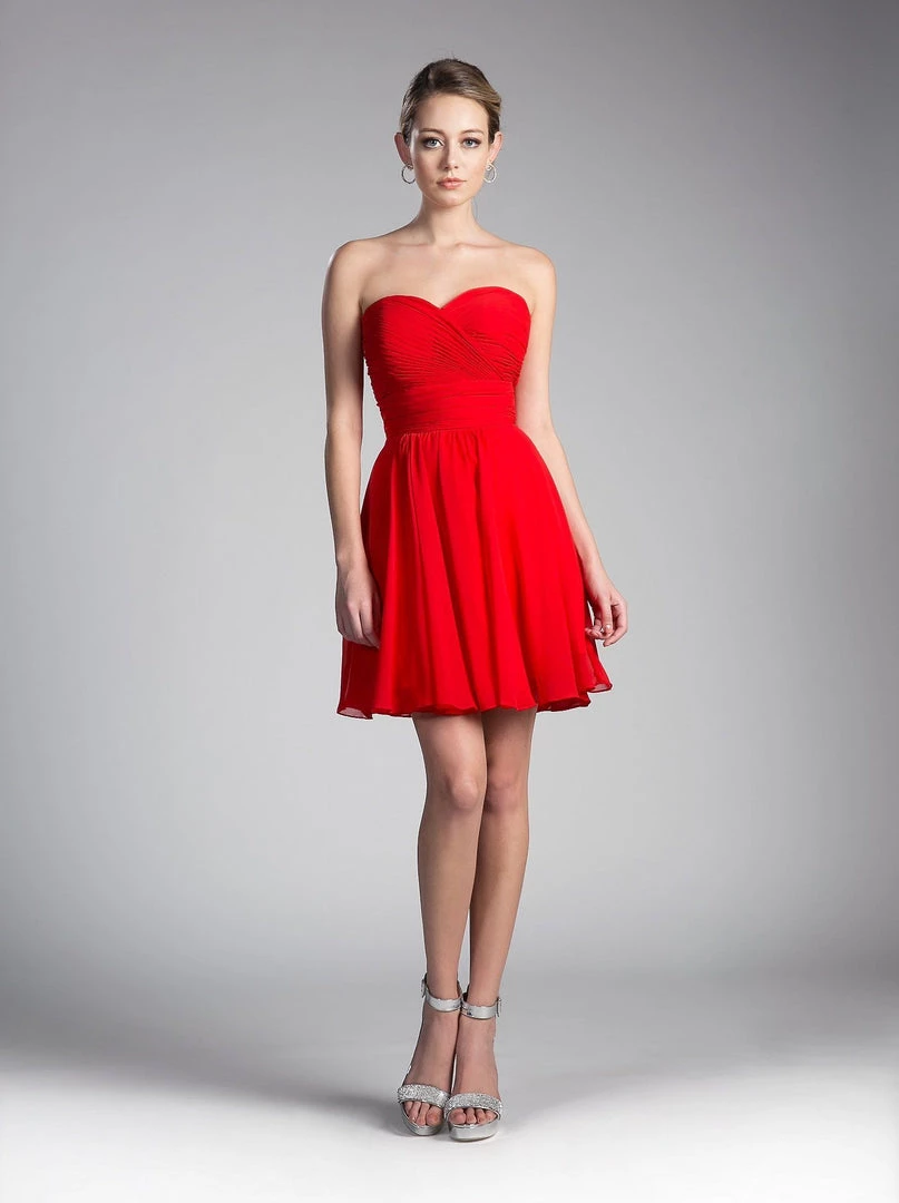 Short Pleated Dress With Corset Back By Cinderella Divine CJ216S Prom 9 Short Pleated Dress With Corset Back By Cinderella Divine CJ216S Prom