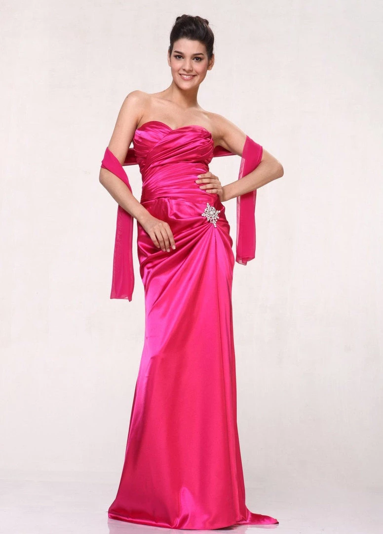 Long Strapless Satin Dress By Cinderella Divine 8530 Prom 5 Long Strapless Satin Dress By Cinderella Divine 8530 Prom