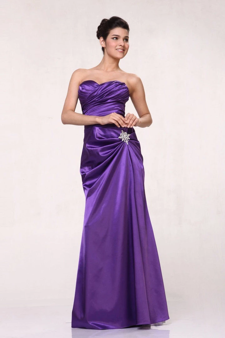 Long Strapless Satin Dress By Cinderella Divine 8530 Prom 4 Long Strapless Satin Dress By Cinderella Divine 8530 Prom