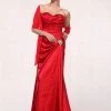 Long Strapless Satin Dress By Cinderella Divine 8530 Prom