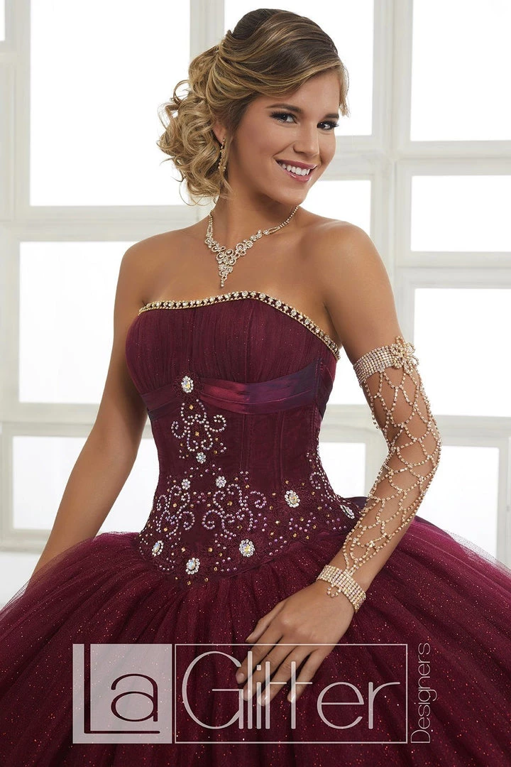 LA Glitter By House Of Wu Strapless Glitter Dress By House Of Wu LA Glitter 24026 Quinceañera 5 LA Glitter By House Of Wu Strapless Glitter Dress By House Of Wu LA Glitter 24026 Quinceañera