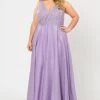 Poly USA Plus Size Plus Size A-line Gown With Embroidered Bodice By Poly USA W1074 1 Poly USA Plus Size Plus Size A-line Gown With Embroidered Bodice By Poly USA W1074