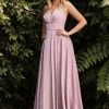 Prom Plus Size A-line Satin Gown With Slit By Cinderella Divine 7472