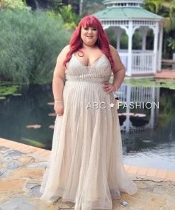 Prom Plus Size Beaded Tulle Gown By Cinderella Divine CD940C