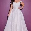 Prom Plus Size Glitter Bridal Gown By Cinderella Divine CD214WC 2 Prom Plus Size Glitter Bridal Gown By Cinderella Divine CD214WC