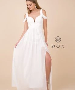 Plus Size Long A-line Cold Shoulder Dress By Nox Anabel Y277P Prom 19 Plus Size Long A-line Cold Shoulder Dress By Nox Anabel Y277P Prom