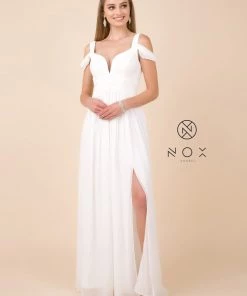 Plus Size Long A-line Cold Shoulder Dress By Nox Anabel Y277P Prom 18 Plus Size Long A-line Cold Shoulder Dress By Nox Anabel Y277P Prom